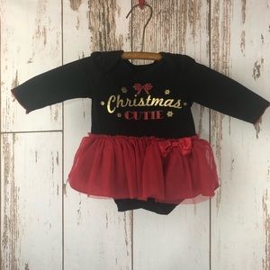 Christmas Cutie, Onsie w/ built in Tutu. 12M. In excellent condition!